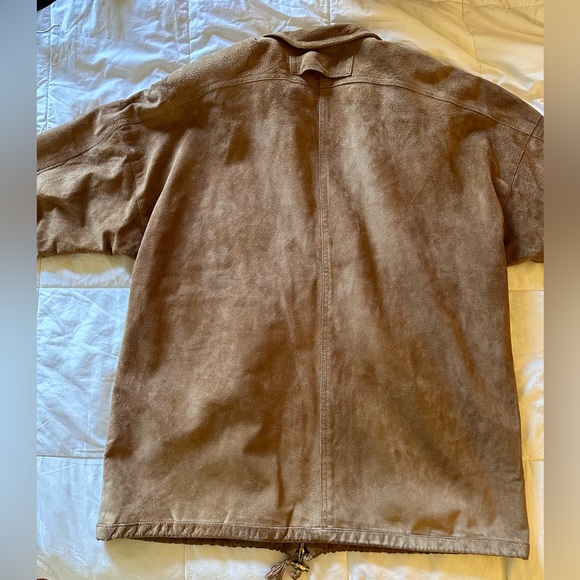 Vintage 80s Melanzona Suede Jacket - Size M - Tan/Brown -  Pockets - Lined - Picture 6 of 16